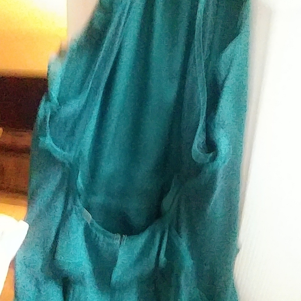 Turquoise Rebecca Taylor bare shoulder dress - Picture 3 of 3